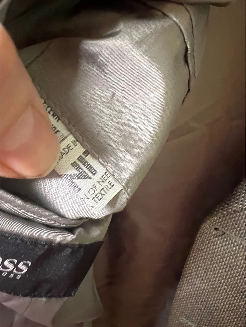 Hugo Boss Einstein Gray Silk Wool Blend Sport Coat Textured Geometric Weave 44R